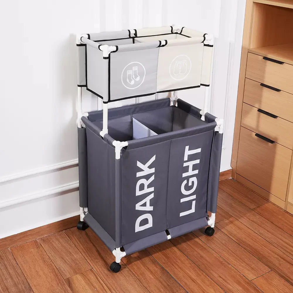 2-Tier Laundry & Storage Organizer – Sort Smarter, Live Easier.
